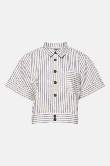 Hemd (korte mouwen) blauw - Le Fabuleux Marcel de Bruxelles