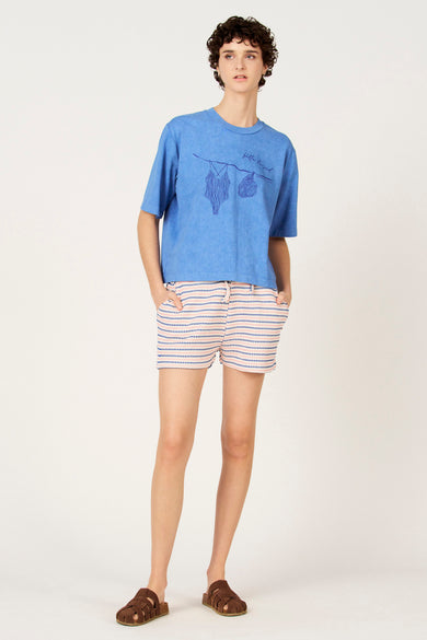 Short multicolore de Le Fabuleux Marcel de Bruxelles avec motif rayé et géométrique.