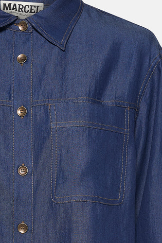 Hemd (lange mouwen) dark blue denim - Le Fabuleux Marcel de Bruxelles - Le Fabuleux Marcel de Bruxelles - 5