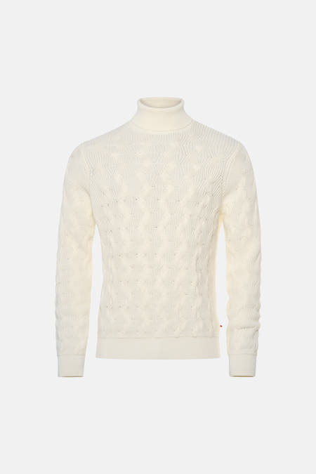 Pull met rolkraag - wit