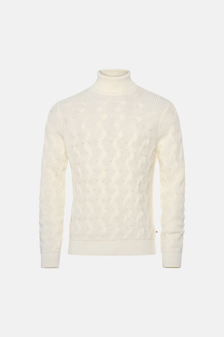 Pull met rolkraag - wit