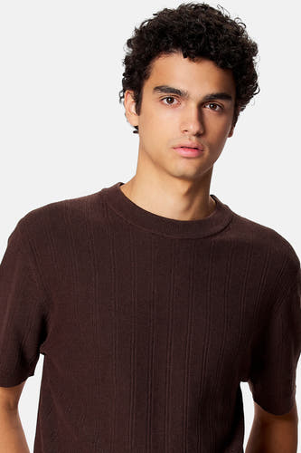 T-shirt met korte mouwen - bruin