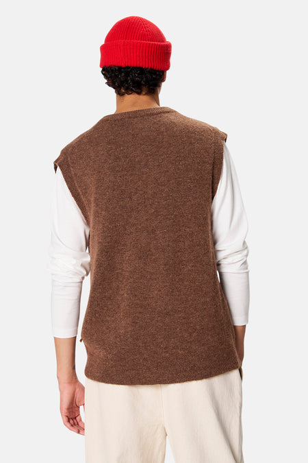 Pull zonder mouwen - bruin