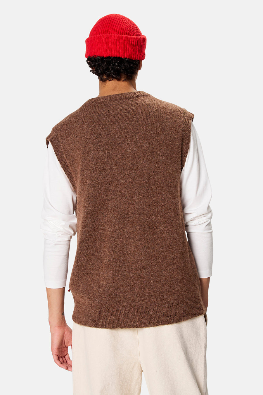 Pull sans manches - brun