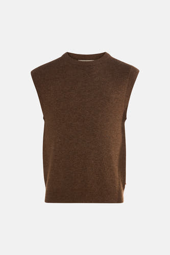Pull zonder mouwen - bruin