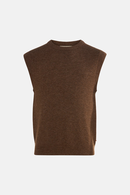Pull sans manches - brun