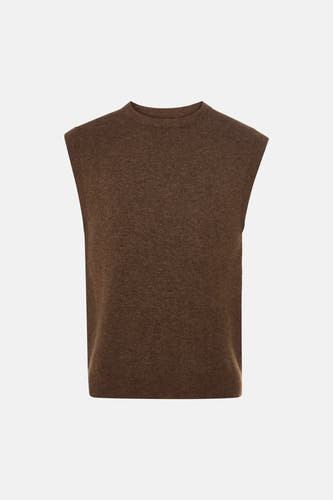 Pull sans manches - brun