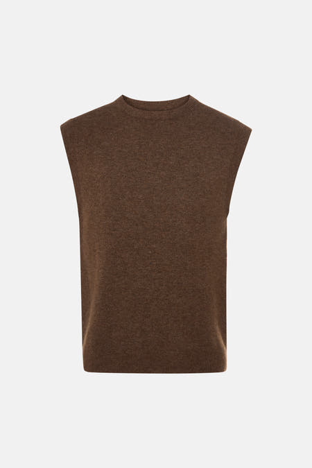 Pull zonder mouwen - bruin