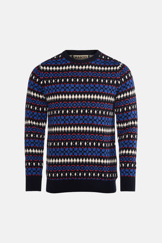 Pull O-hals - blauw