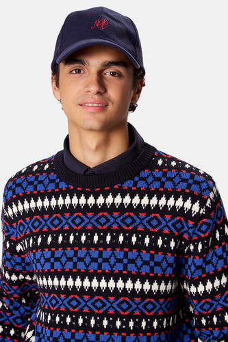 Pull col O - bleu