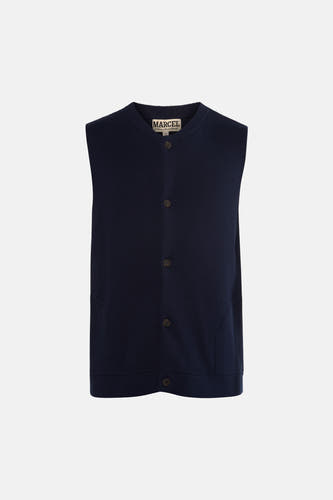 Pull zonder mouwen - blauw