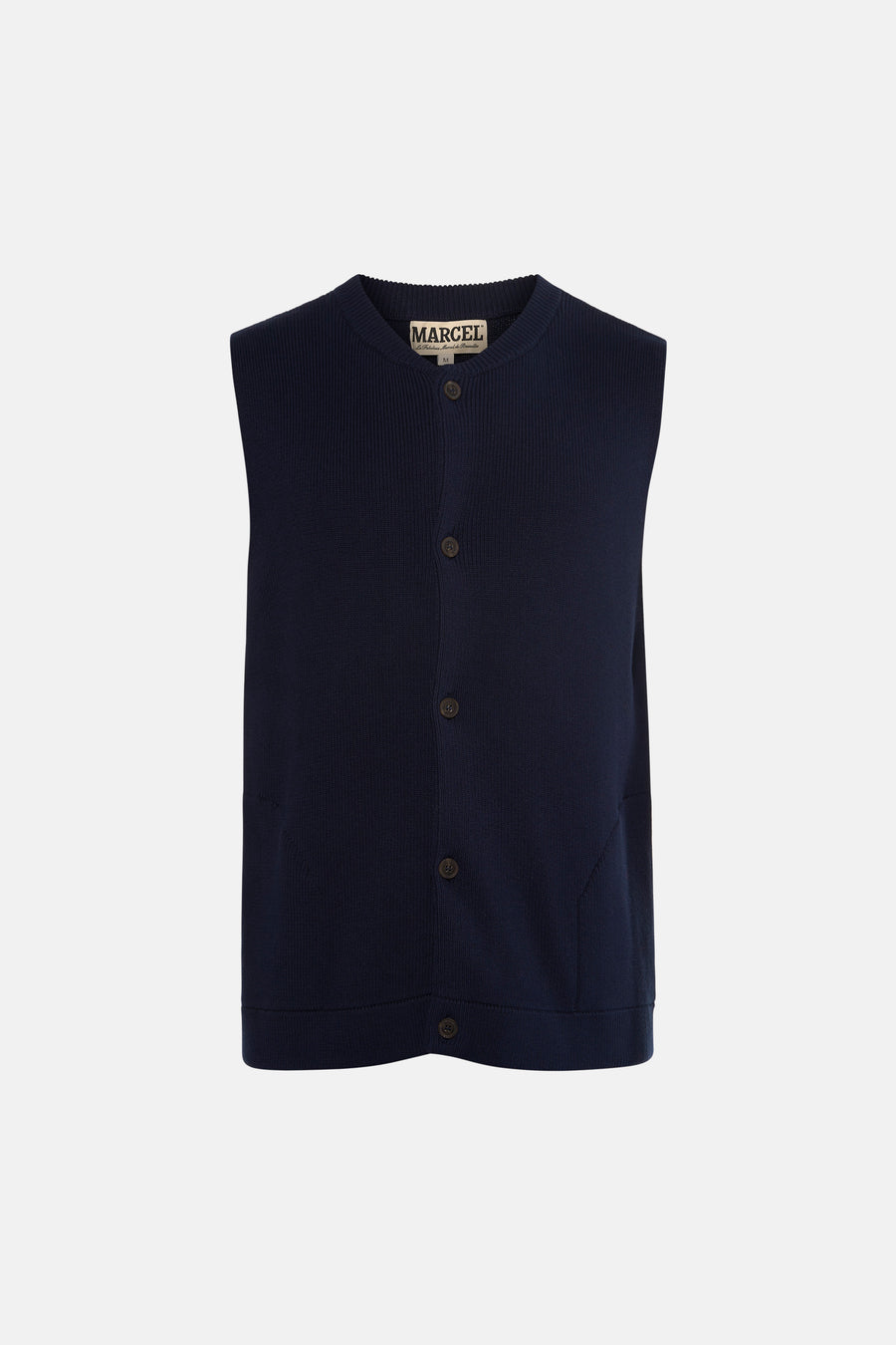 Pull zonder mouwen - blauw