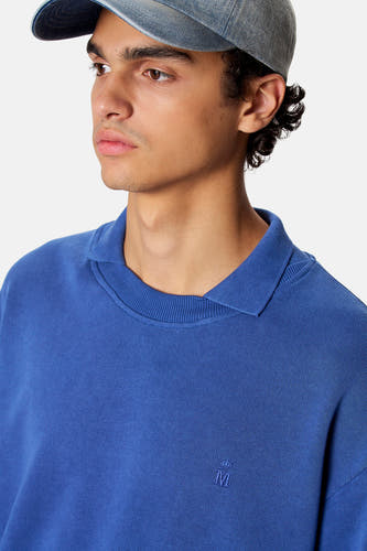 Sweater met rolkraag - blauw