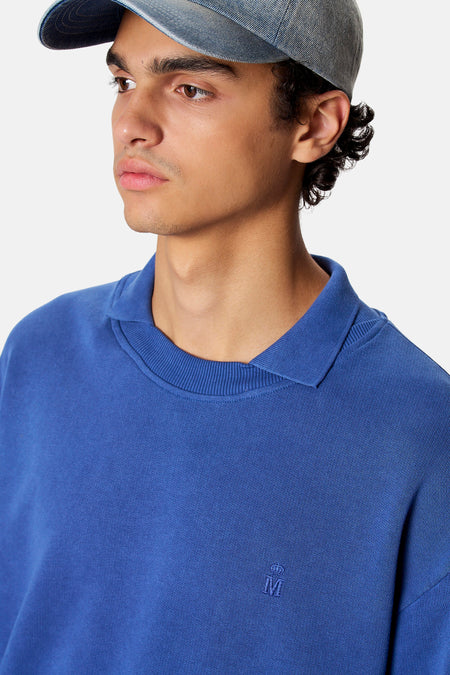 Sweater met rolkraag - blauw