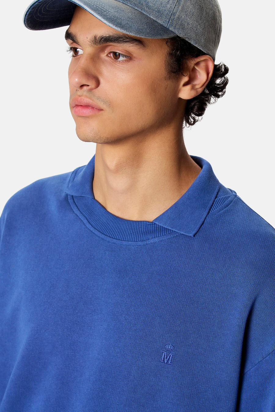 Sweater met rolkraag - blauw