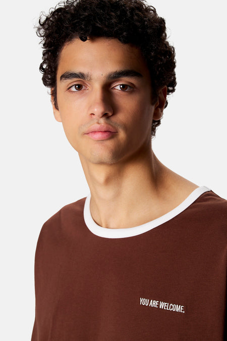 T-shirt met korte mouwen - bruin