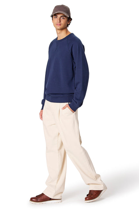 Sweat col O - bleu