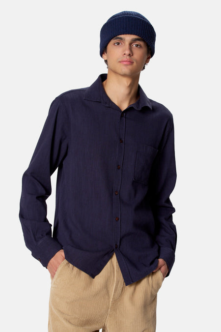 Hemd met lange mouwen - blauw