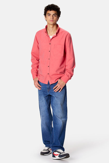 Hemd met lange mouwen - rood