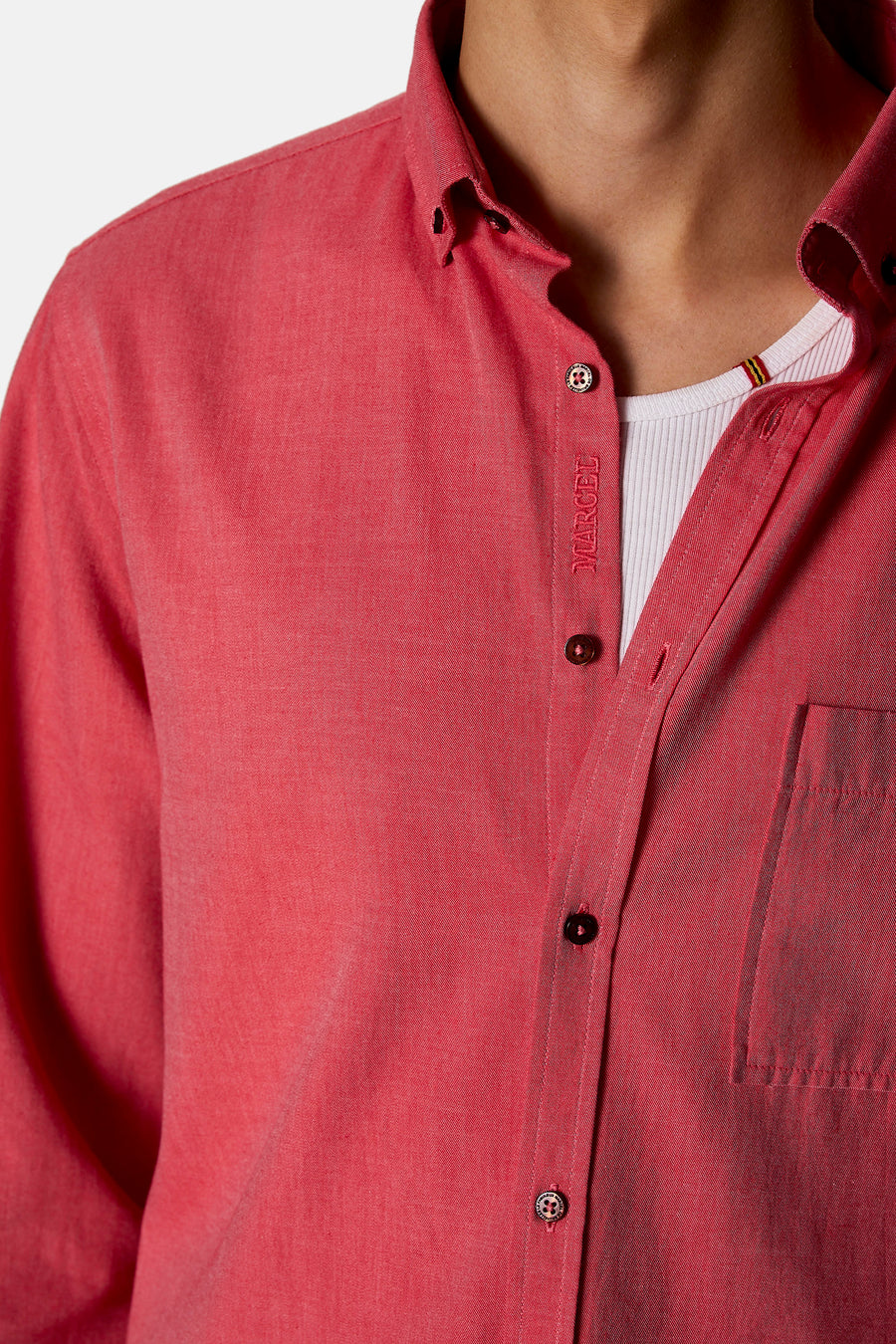 Hemd met lange mouwen - rood