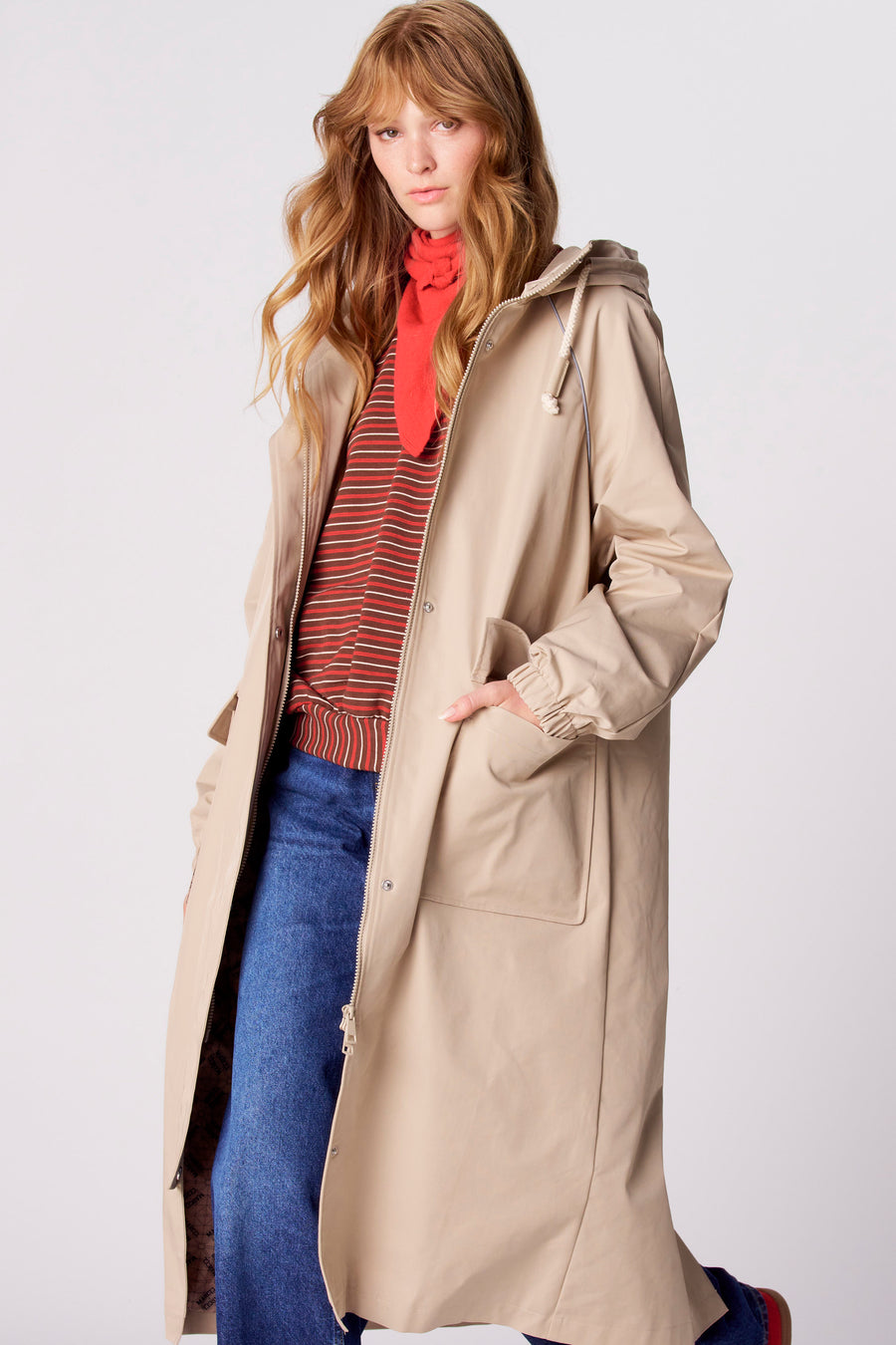 Lange jas - beige