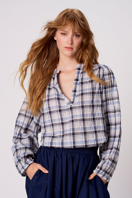 Blouse à manches longues - multicolore