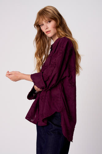 Chemise à manches longues - Mauve