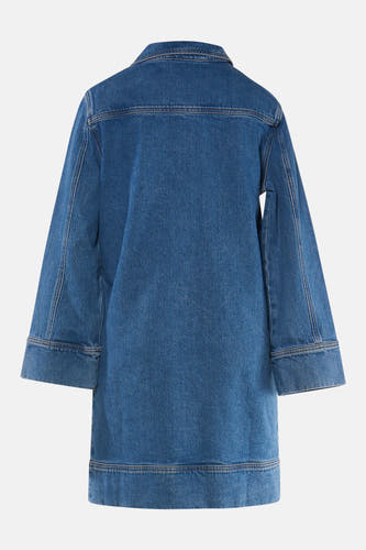 Kleedje met lange mouwen - mid blue denim