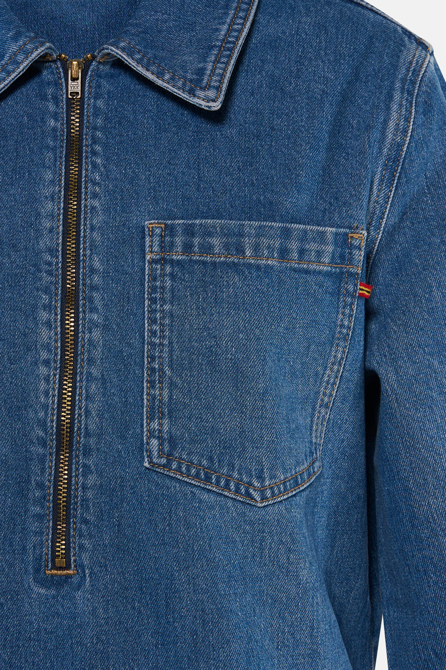 Kleedje met lange mouwen - mid blue denim