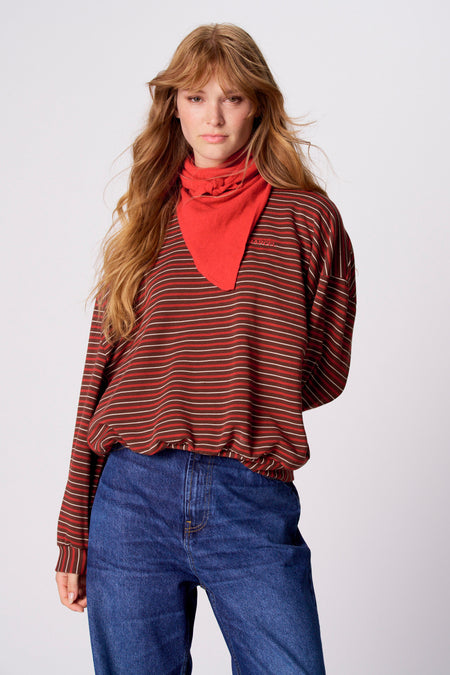 Sweat col O - multicolore