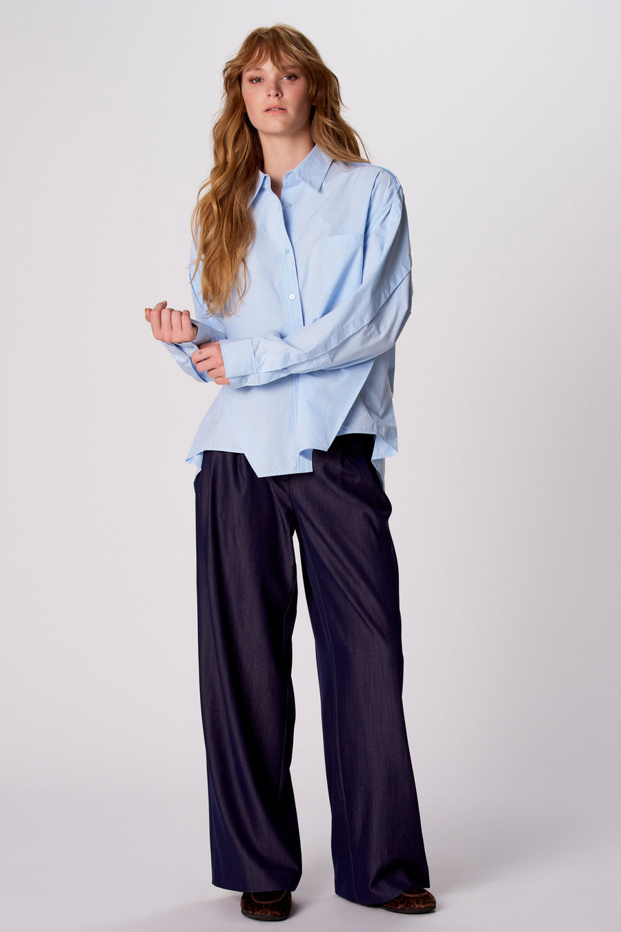 Hemd met lange mouwen - blauw