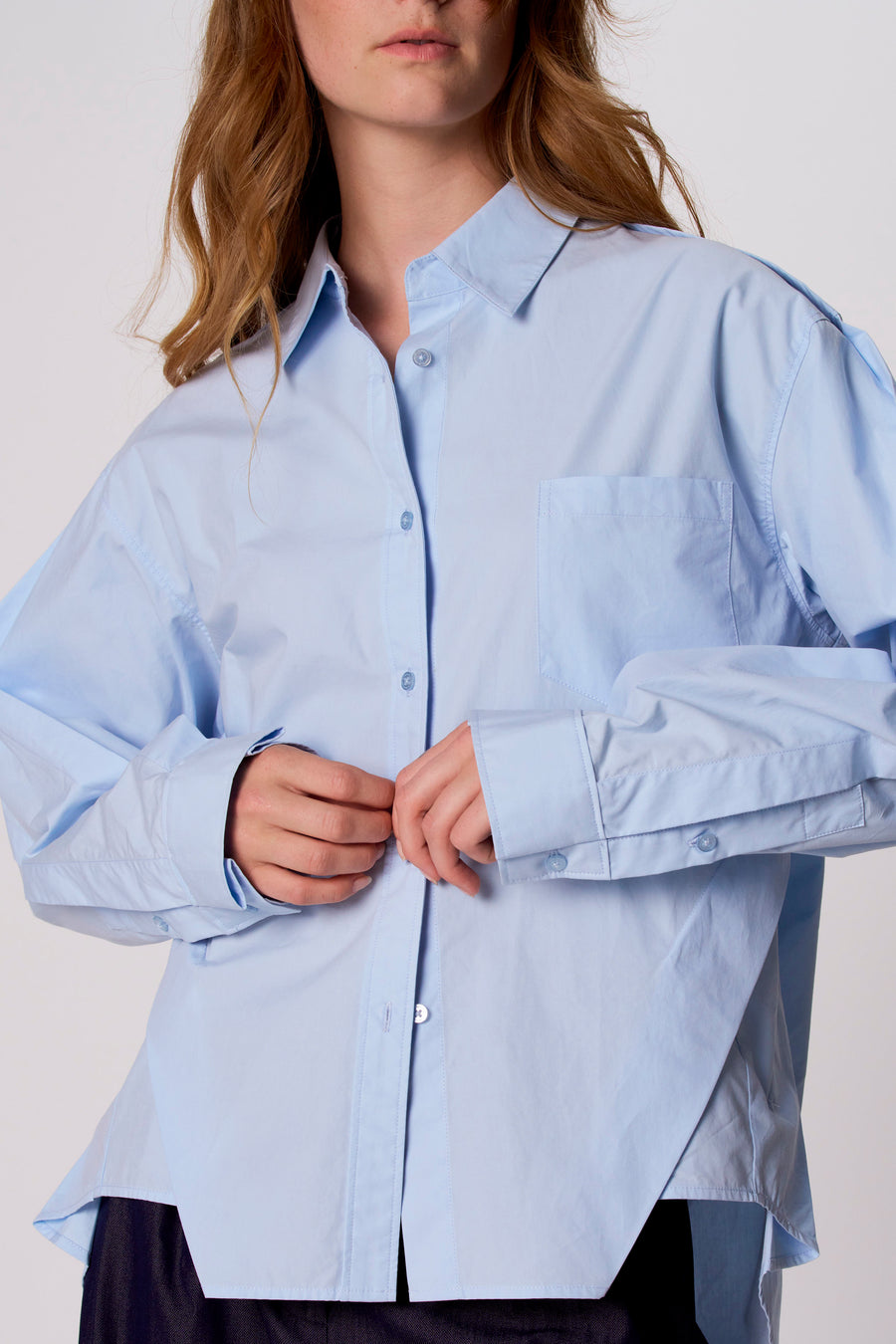 Hemd met lange mouwen - blauw
