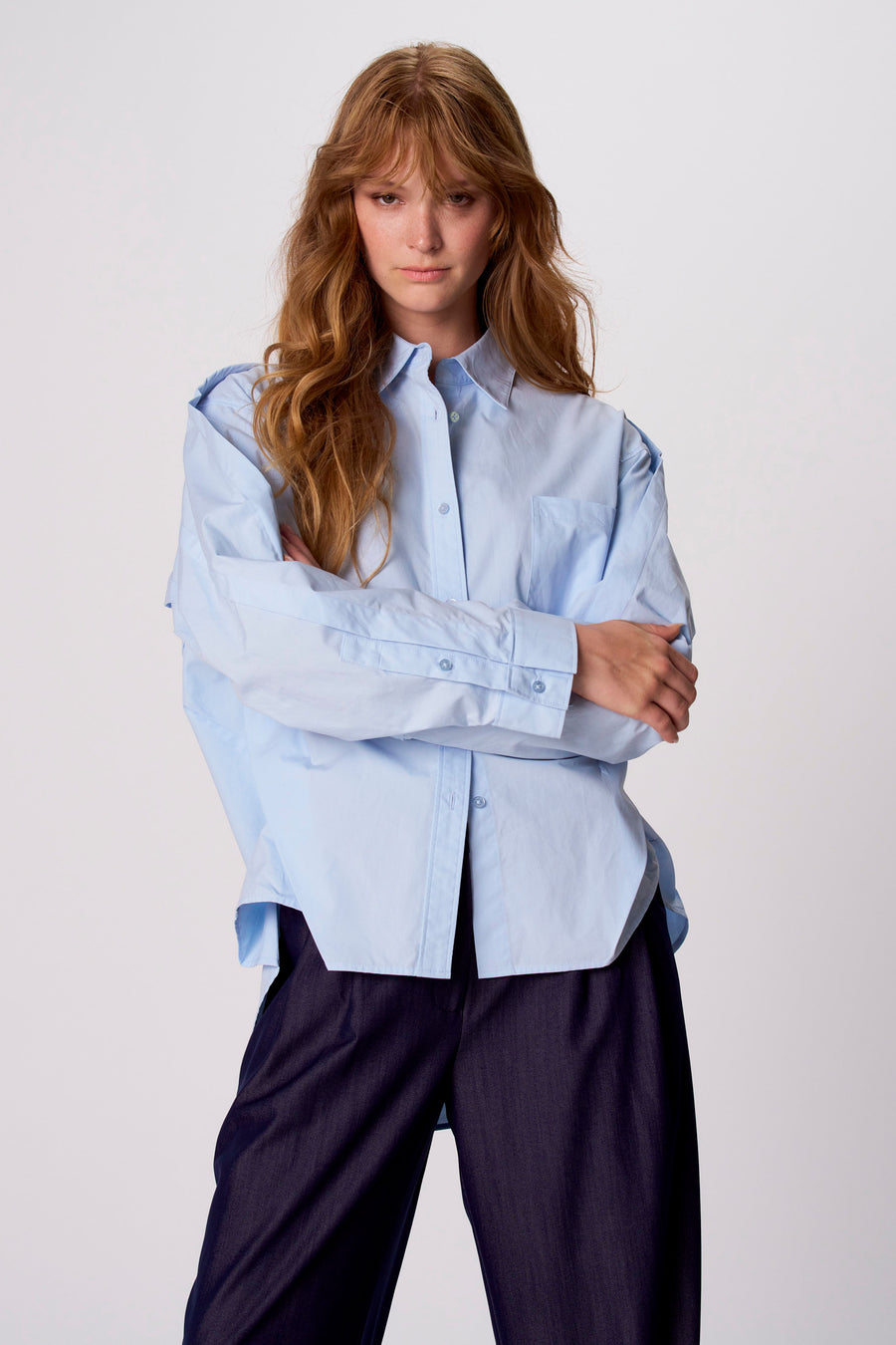 Hemd met lange mouwen - blauw