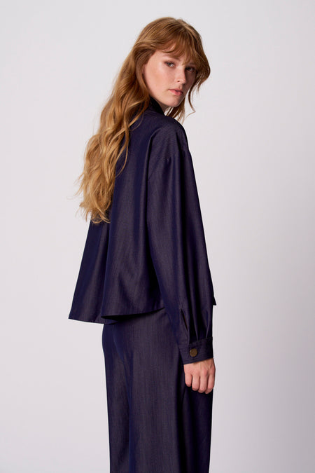 Hemd met lange mouwen - Dark blue denim