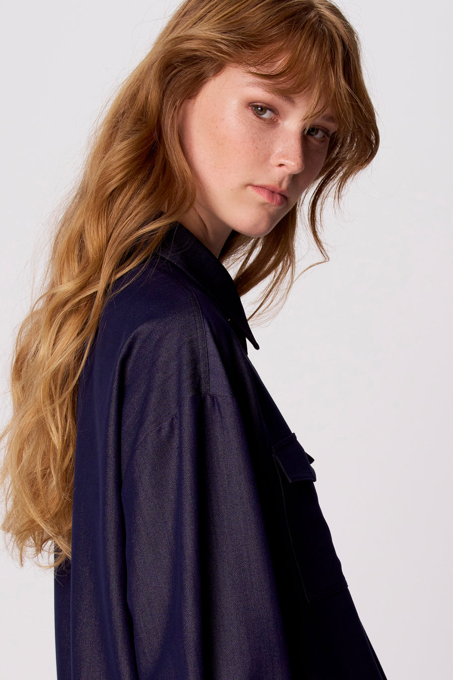 Chemise à manches courtes - Dark blue denim