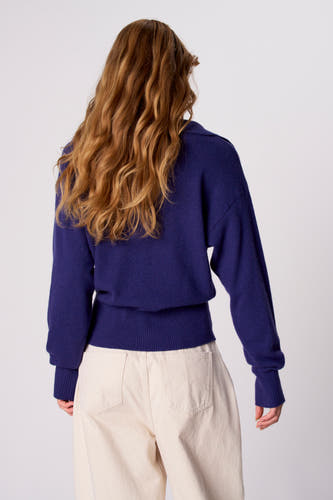 Pull V-hals - blauw