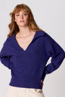 Pull V-hals - blauw