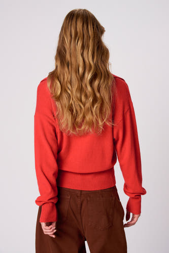 Pull V-hals - rood
