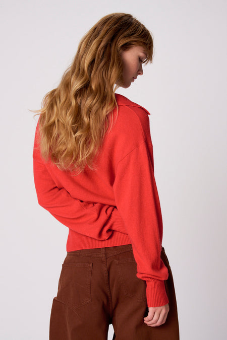Pull V-hals - rood