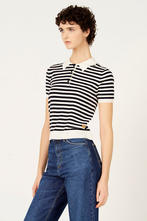 Pull met ronde hals - blauw