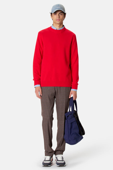 Pull col O - rouge
