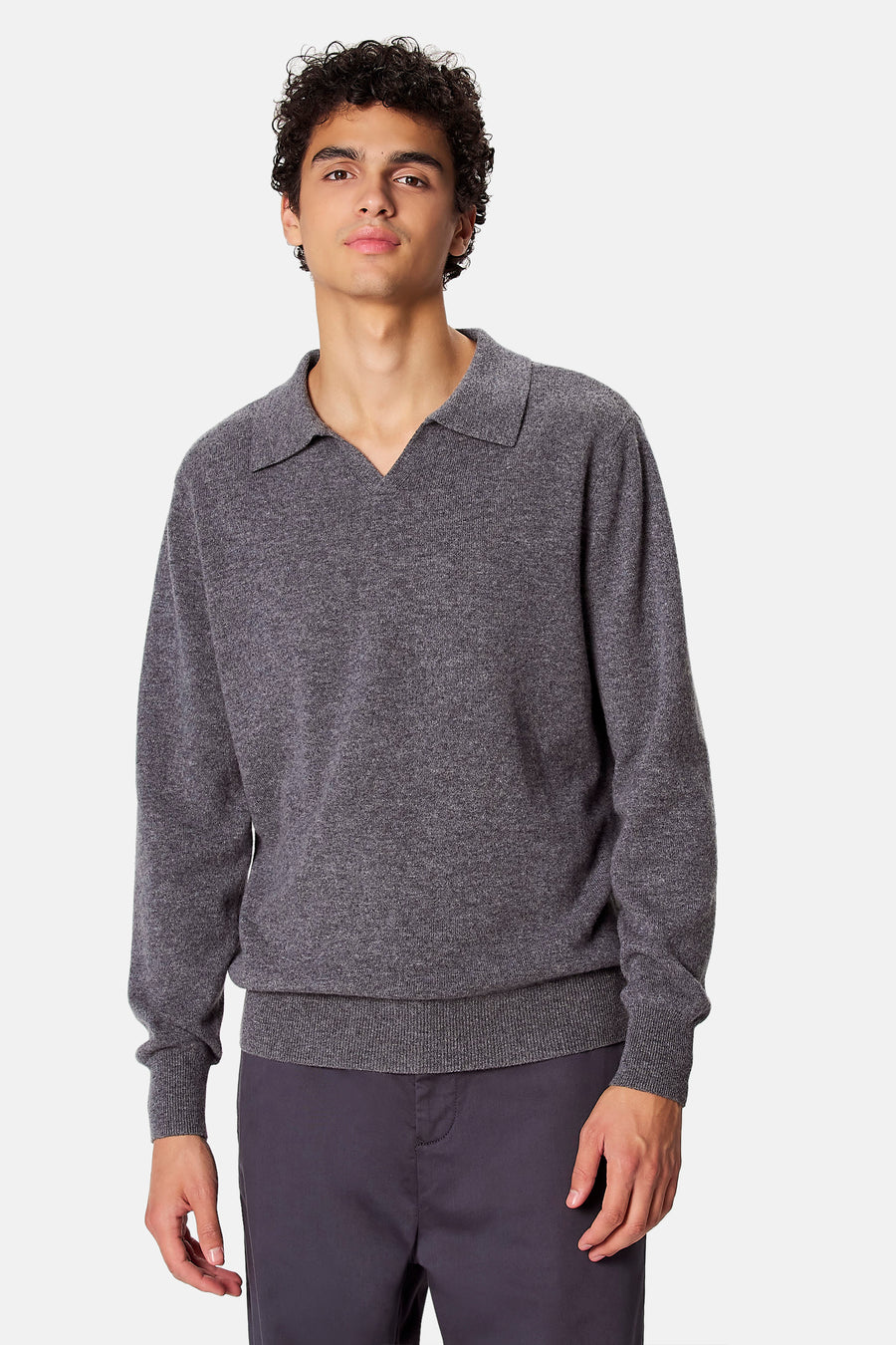 Pull V-hals - grijs