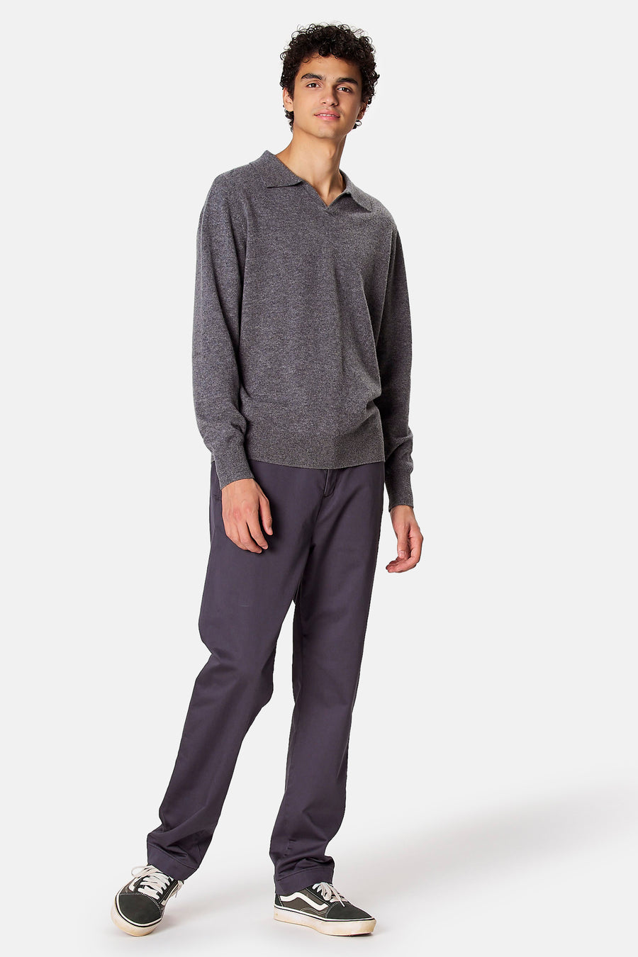 Pull V-hals - grijs