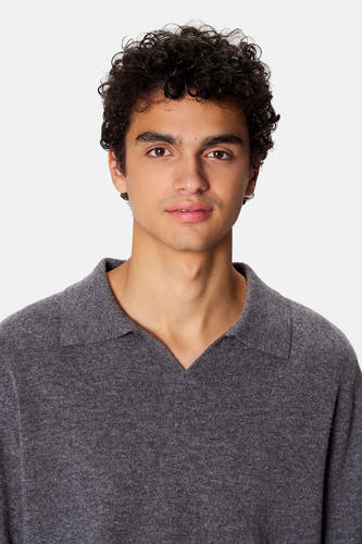 Pull V-hals - grijs