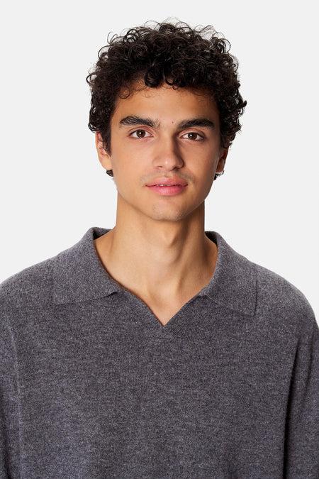 Pull V-hals - grijs