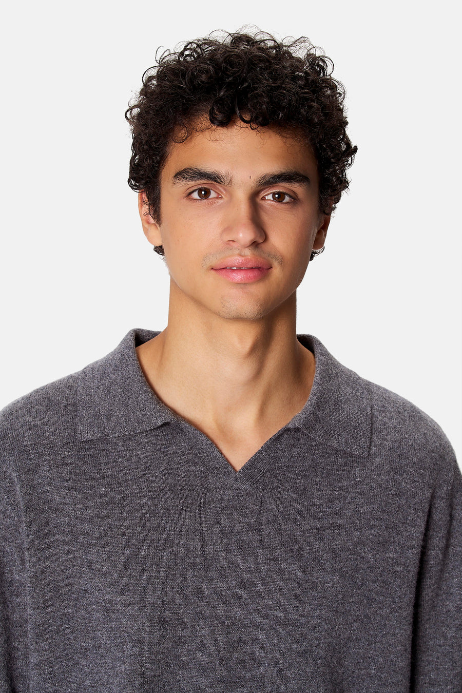 Pull V-hals - grijs