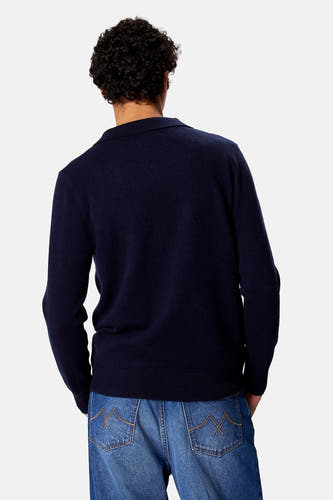 Pull V-hals - blauw