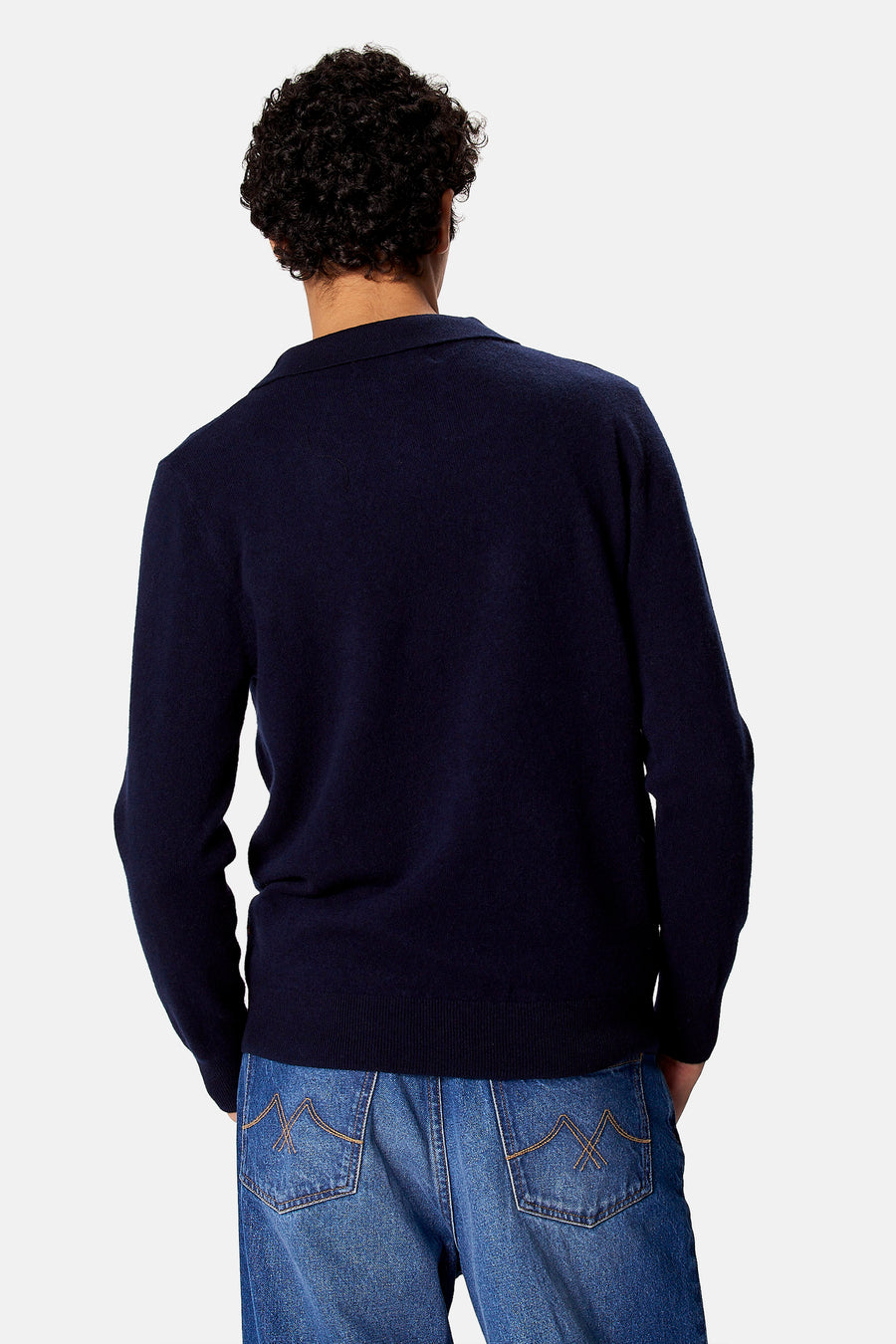 Pull V-hals - blauw