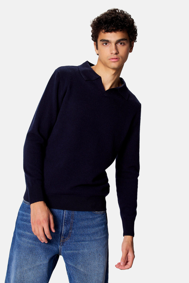 Pull V-hals - blauw