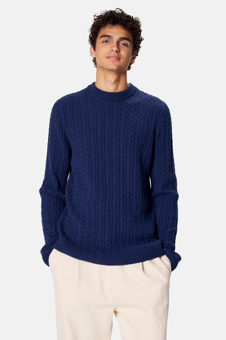 Pull O-hals - blauw